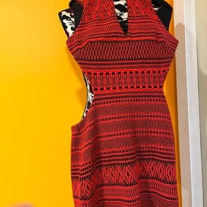 Bebe red/black dress